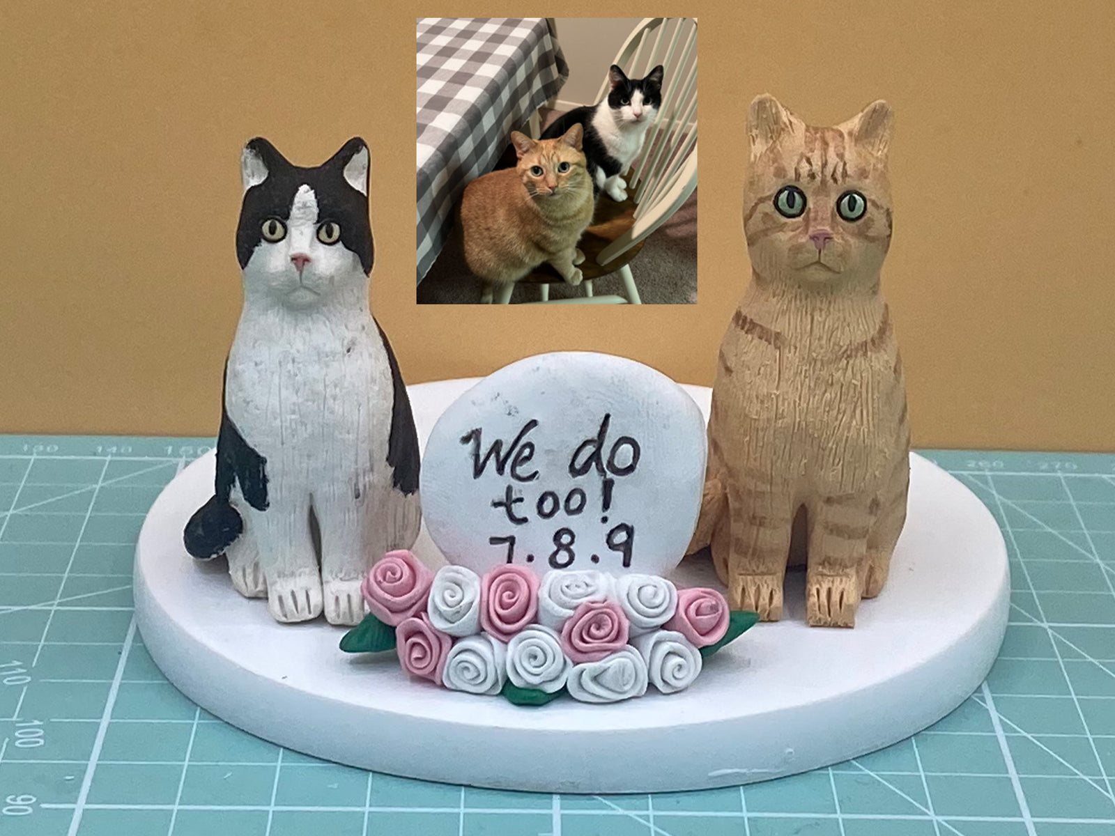 Why should I buy a custom cat figurine for my wedding cake?