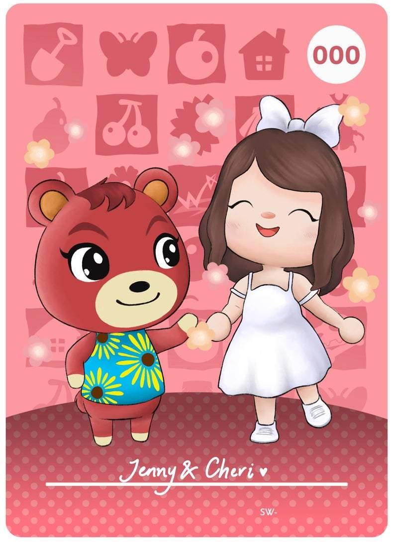 Animal Crossing New Horizon Couple Artwork, Our Artist will Hand draw your couple photo and translate it into Cute Chibi Style