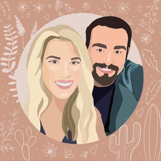 Creative Couple Vector Art Style For Friends, Valentine, Anniversary Day