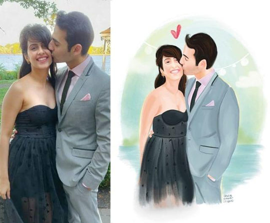 Zainab's Art - Couple Design Draw You From Photo
