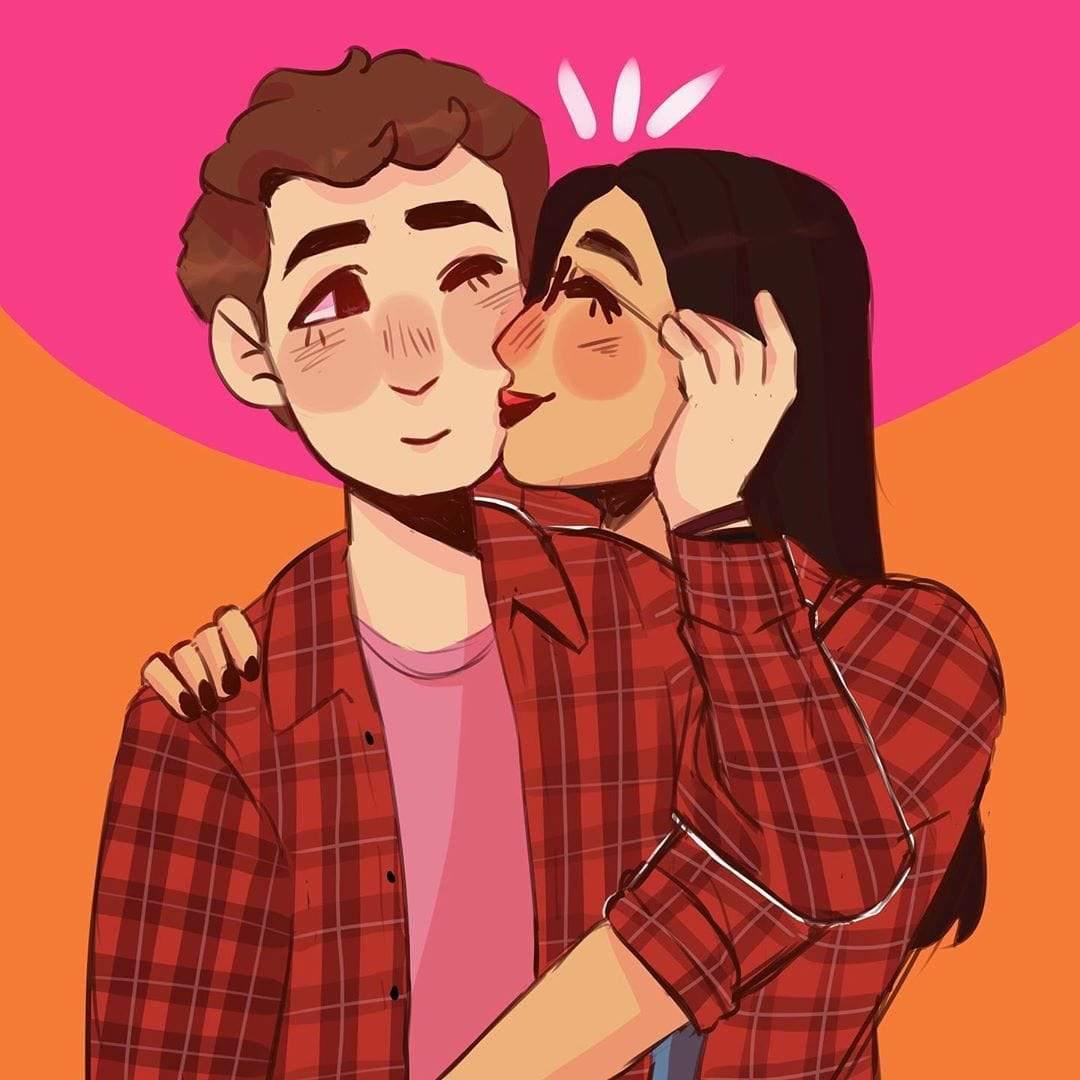 Digital Illustration of Couple