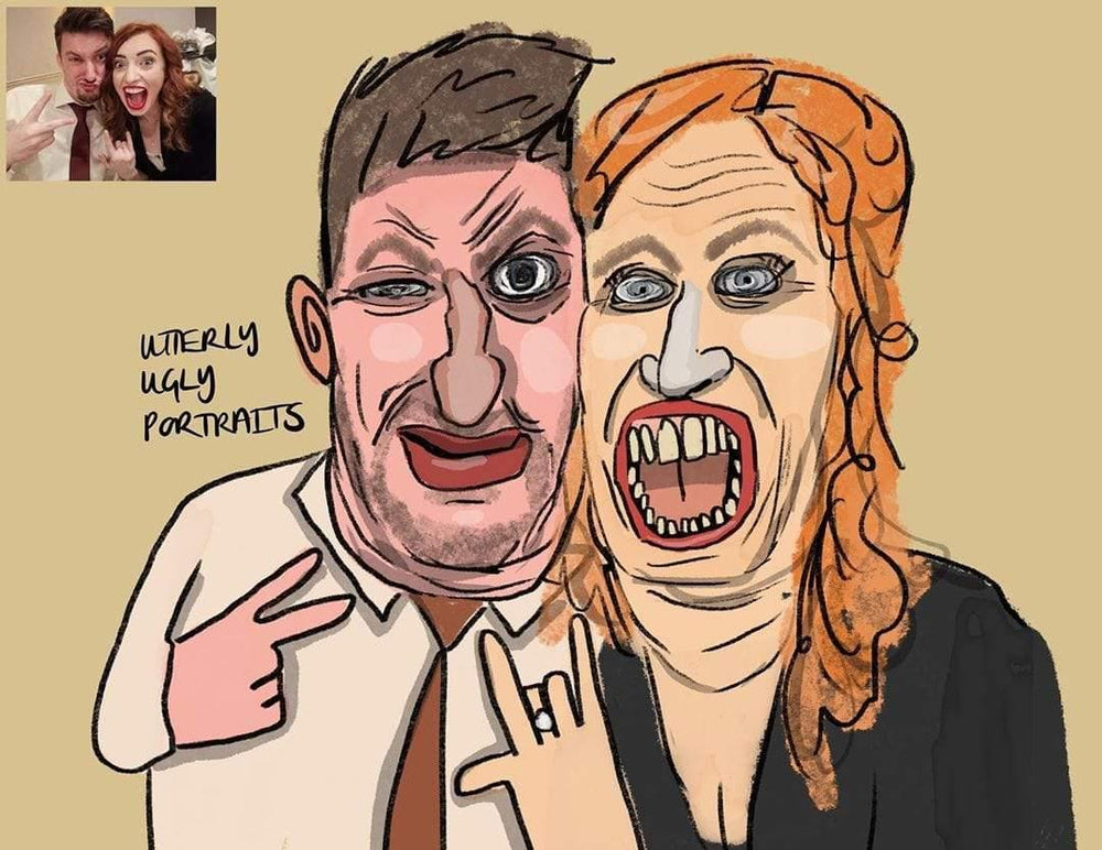 Ugly's Art - Ugly Couple Portrait Art Commission